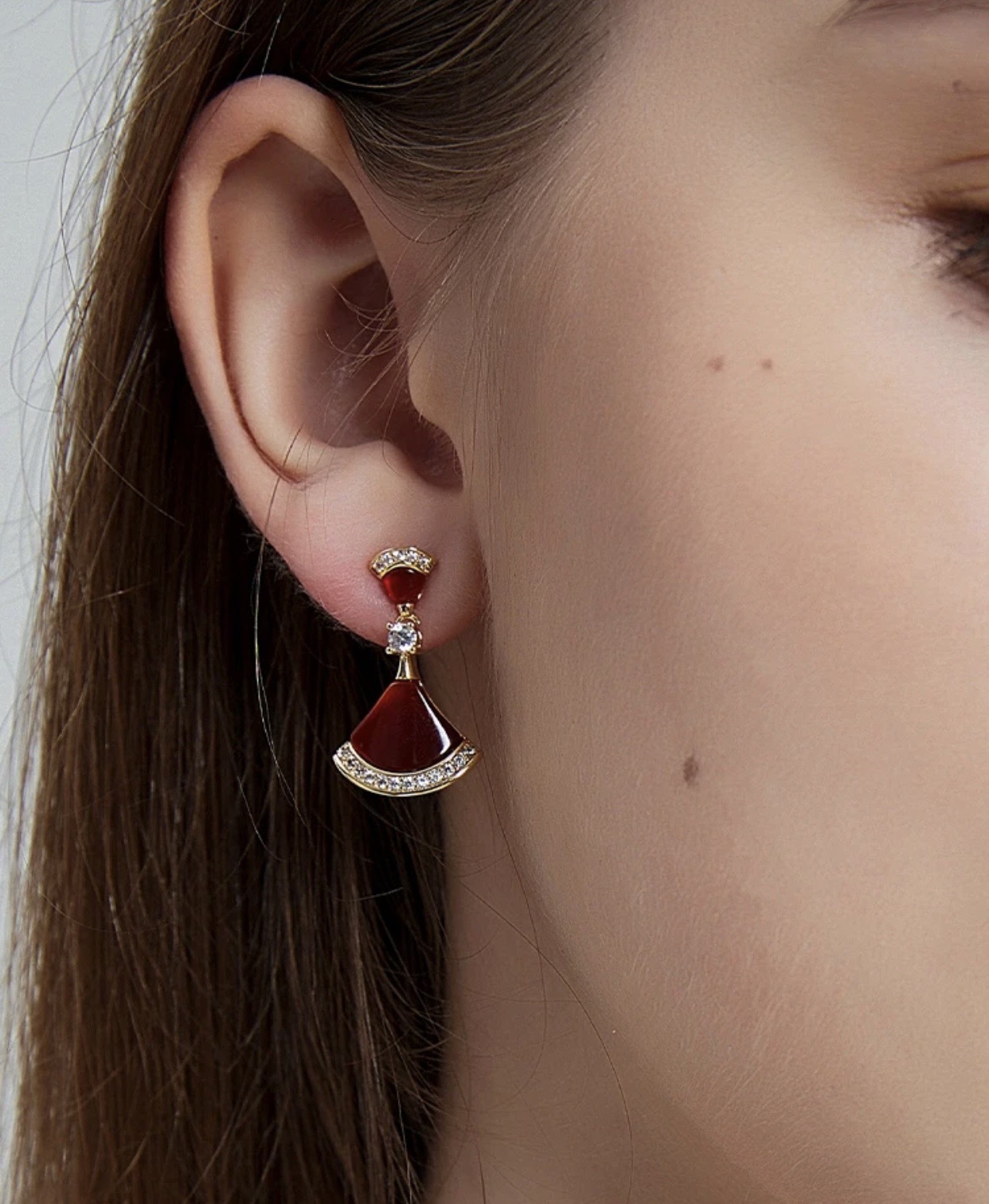 불가리(BVLGARI) 레드 귀걸이 악세사리