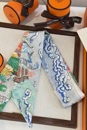 에르메스(HERMES) 트윌리 실크 스카프 목도리 스카프