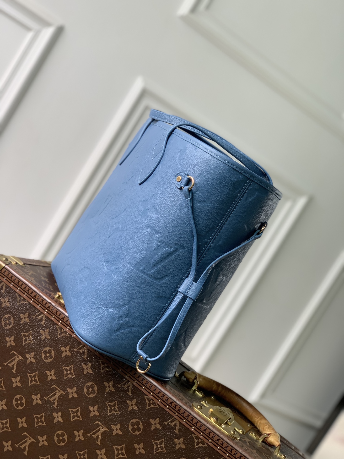 루이비통(Louis Vuitton) LV 네버풀 MM(Neverfull MM) - 모노그램 앙프렝뜨 블루 가방