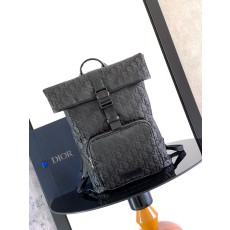 디올(Dior) 트렉(Trek) 롤탑 백팩 가방 - 블랙 오블리크