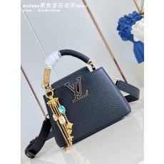 루이비통(Louis Vuitton) LV 카퓌신(Capucines) 숄더백 토트백 가방 미니 - 블랙