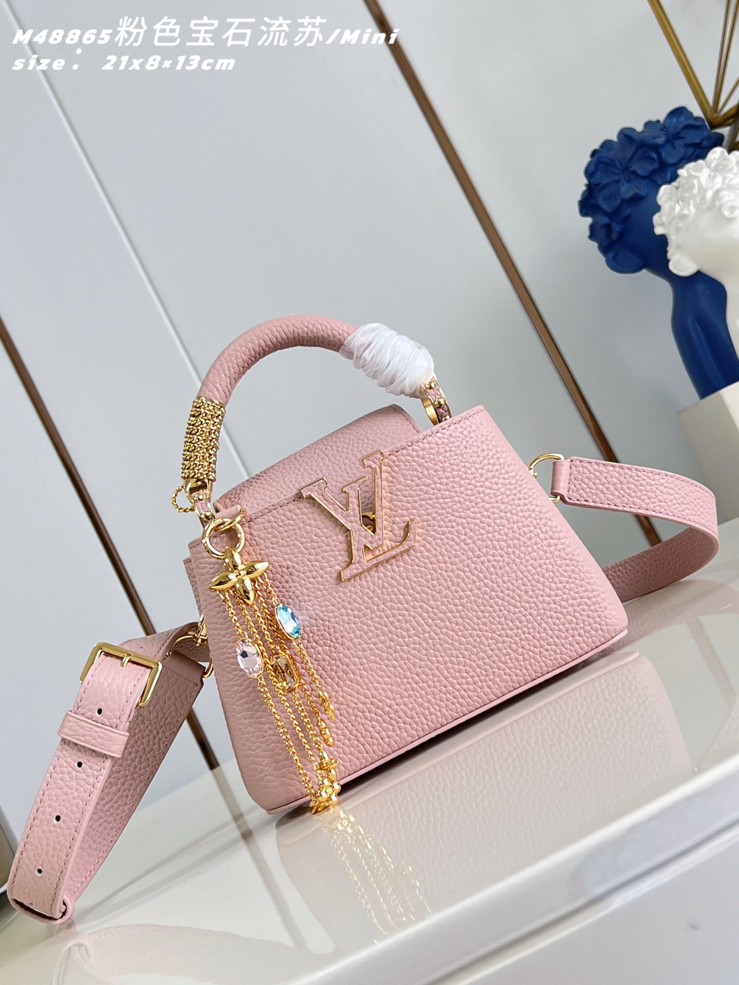 루이비통(Louis Vuitton) LV 카퓌신(Capucines) 숄더백 토트백 가방 미니 - 핑크