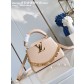 루이비통(Louis Vuitton) LV Capucines 카퓌신 미니 가방 - 애프리콧 핑크 메탈 스팽글