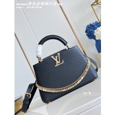 루이비통(Louis Vuitton) LV 카퓌신 Capucines BB 토트백 숄더백 가방 - 블랙 골드&실버 스팽글