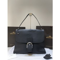 델보(Delvaux) 템포(Tempo) 숄더백 가방 라지 - 블랙