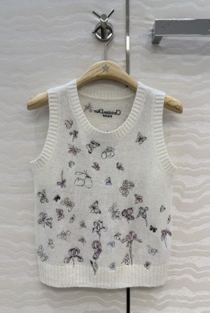 Dior CD 디올 Miss D 실크 모헤어 입체 나비 니트 베스트 나시 의류