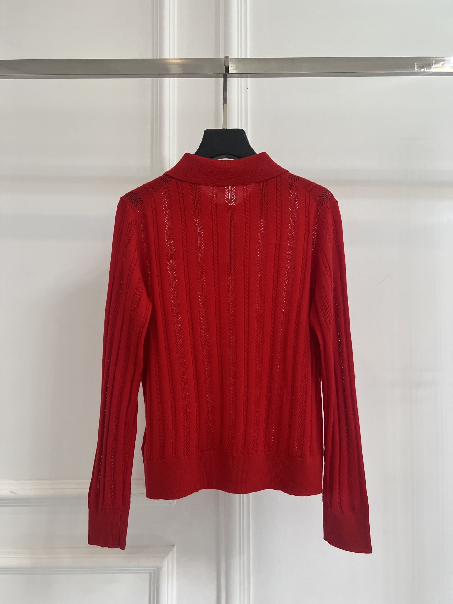 미우미우(MIU MIU) 레드 니트 폴로탑 의류