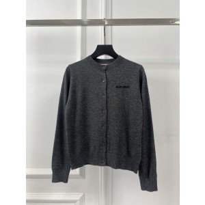 미우미우(MIU MIU) 라운드넥 울 니트 가디건 의류