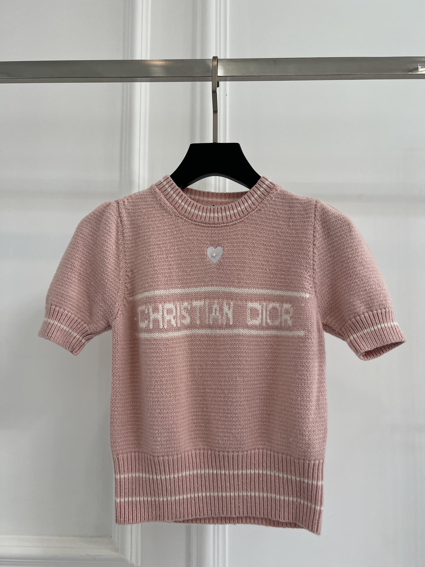 디올(DIOR) 하트 자수 캐시미어 니트 탑 의류