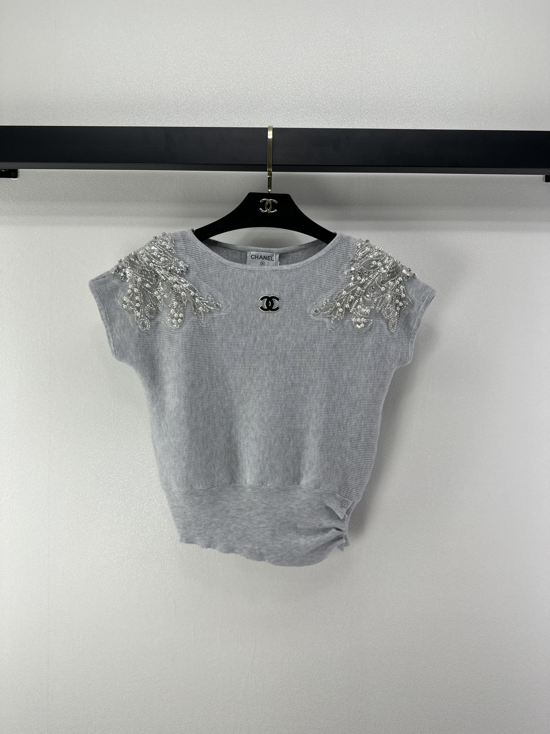 Chanel 샤넬 비딩 쥬얼 니트 반팔 의류