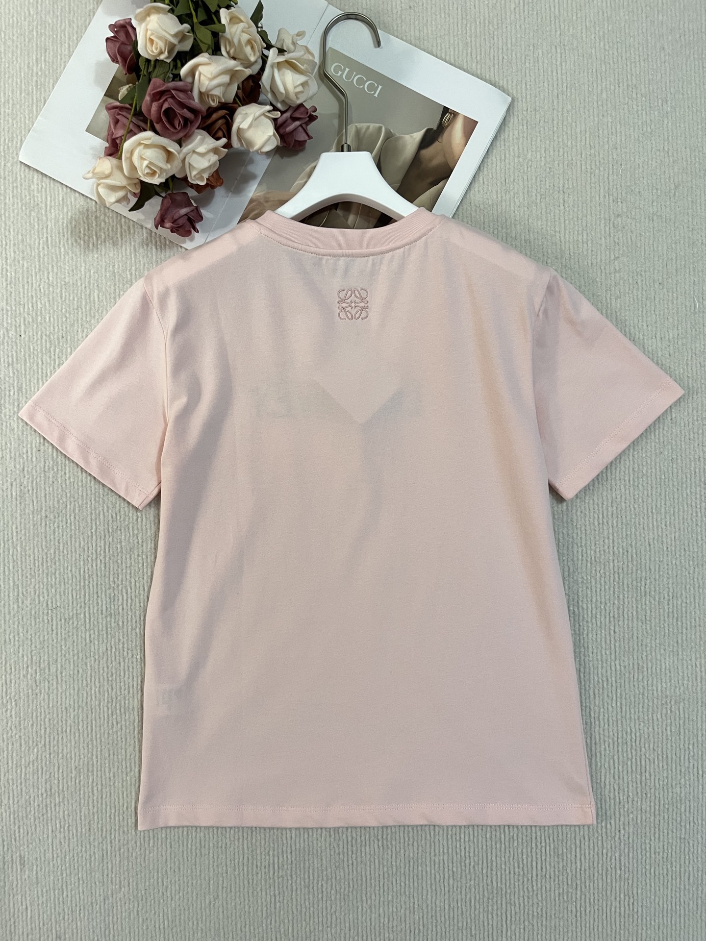 Loewe 로에베 레터링 자수 반팔 티셔츠 의류