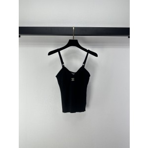 Chanel 샤넬 도트 텍스처 니트 슬리브리스 나시 의류