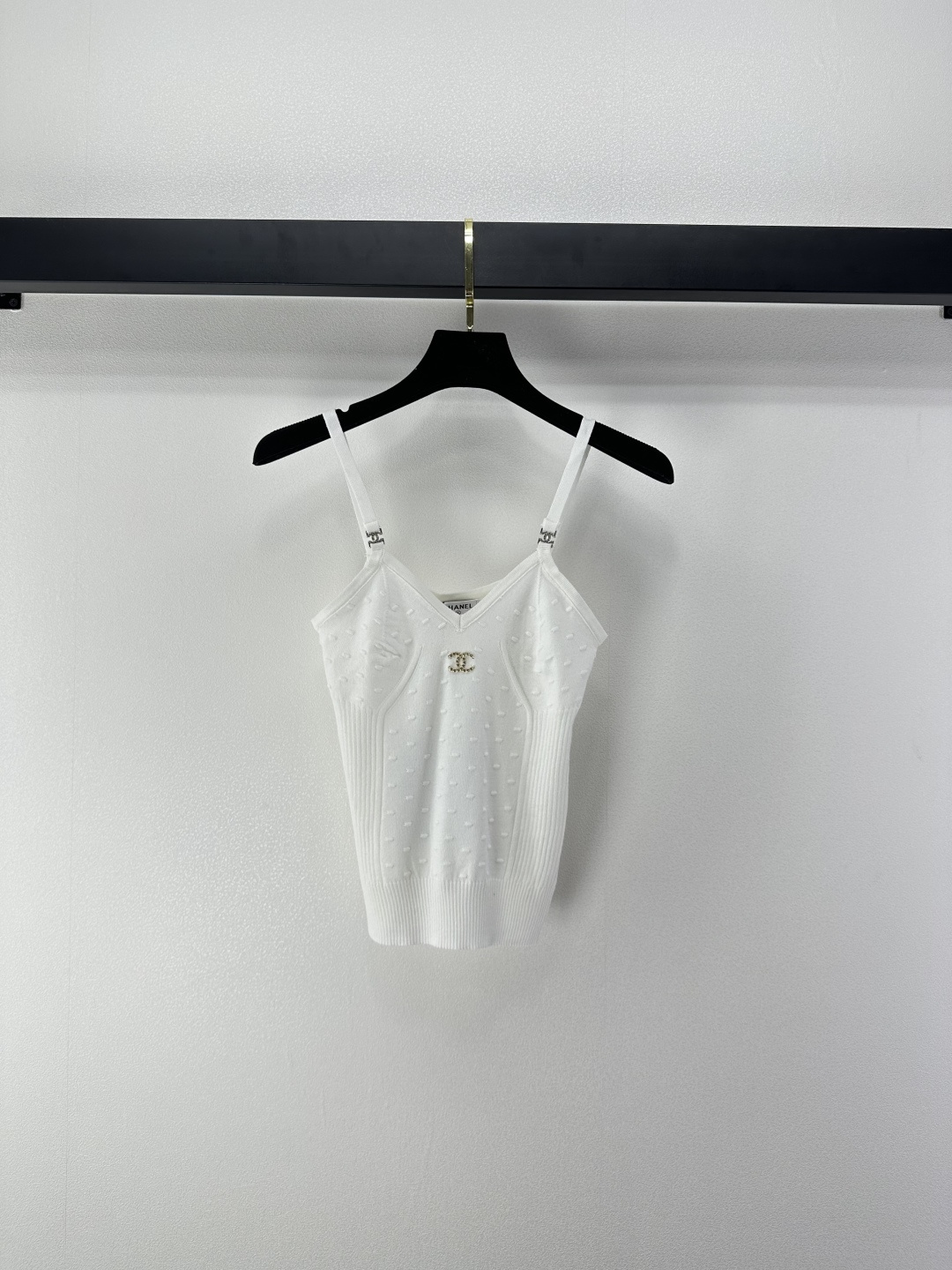 Chanel 샤넬 도트 텍스처 니트 슬리브리스 나시 의류