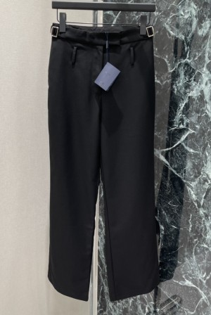 Prada 프라다 하이웨이스트 드레이프 슬랙스 팬츠 바지 의류