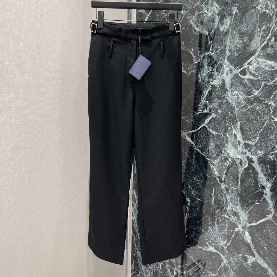 Prada 프라다 하이웨이스트 드레이프 슬랙스 팬츠 바지 의류