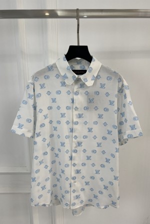 루이비통(LV) 로고 자카드 반팔 셔츠 의류