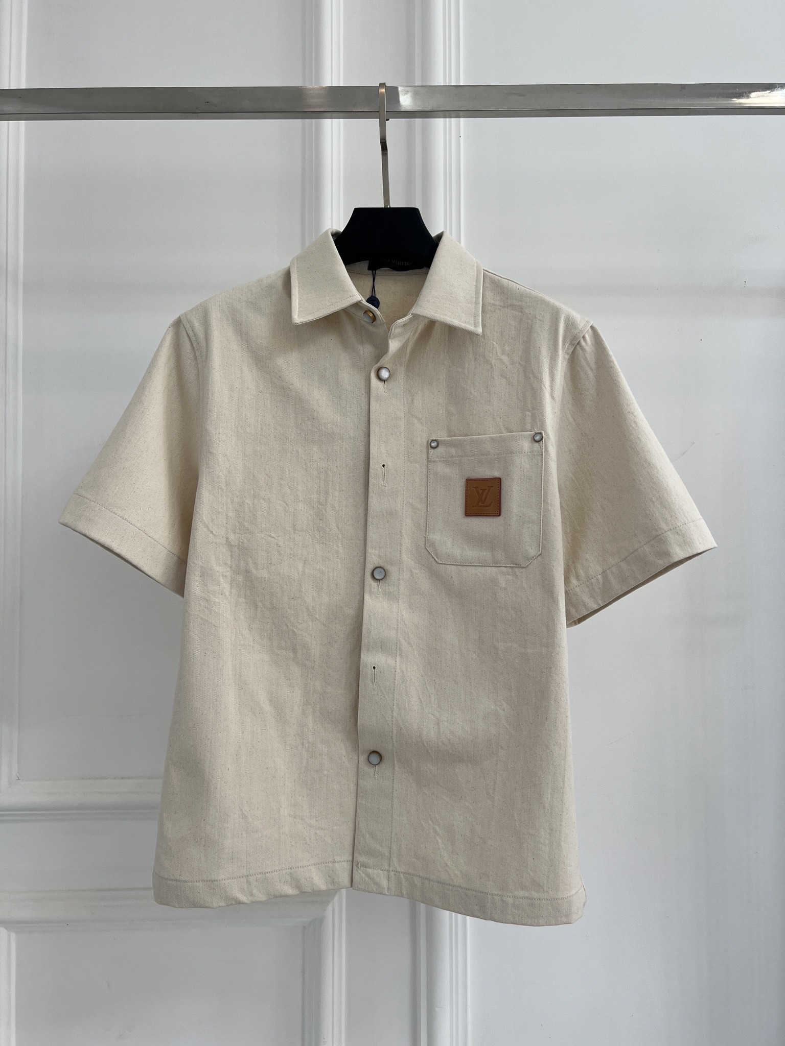 루이비통(LV) 로고 데님 반팔 셔츠 의류