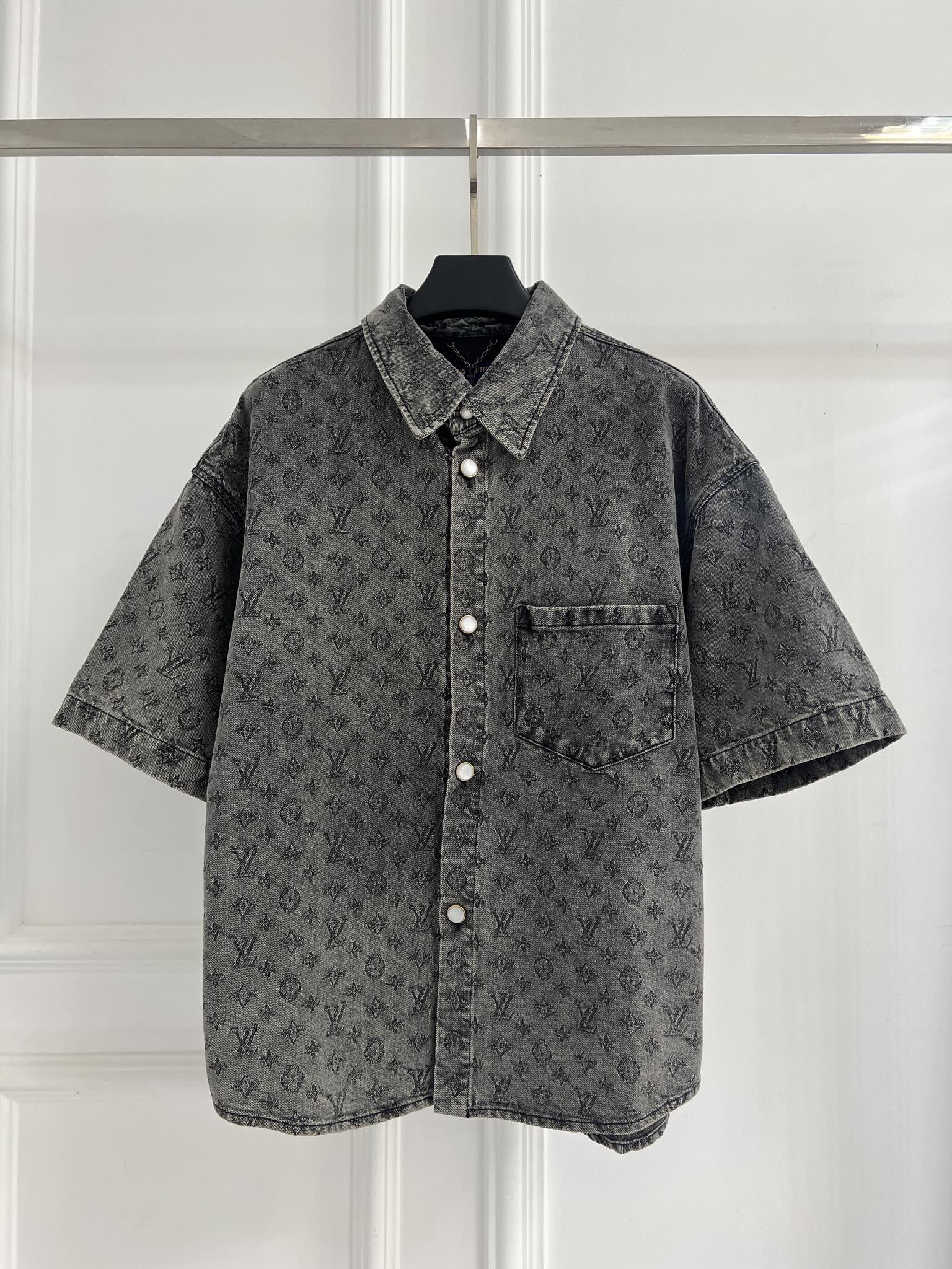 루이비통(LV) 패치워크 데님 반팔 자켓 의류