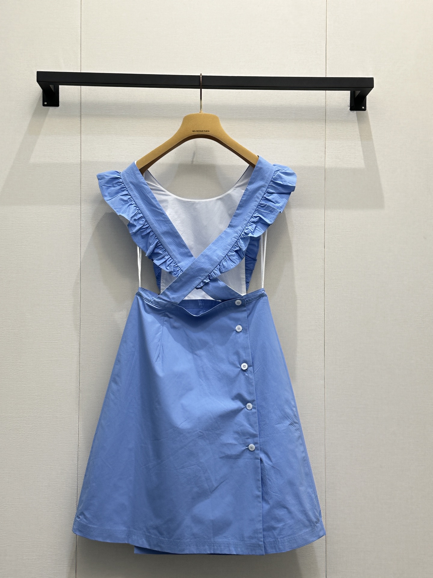 미우미우(MIU MIU) 프릴 디테일 슬리브리스 원피스 의류