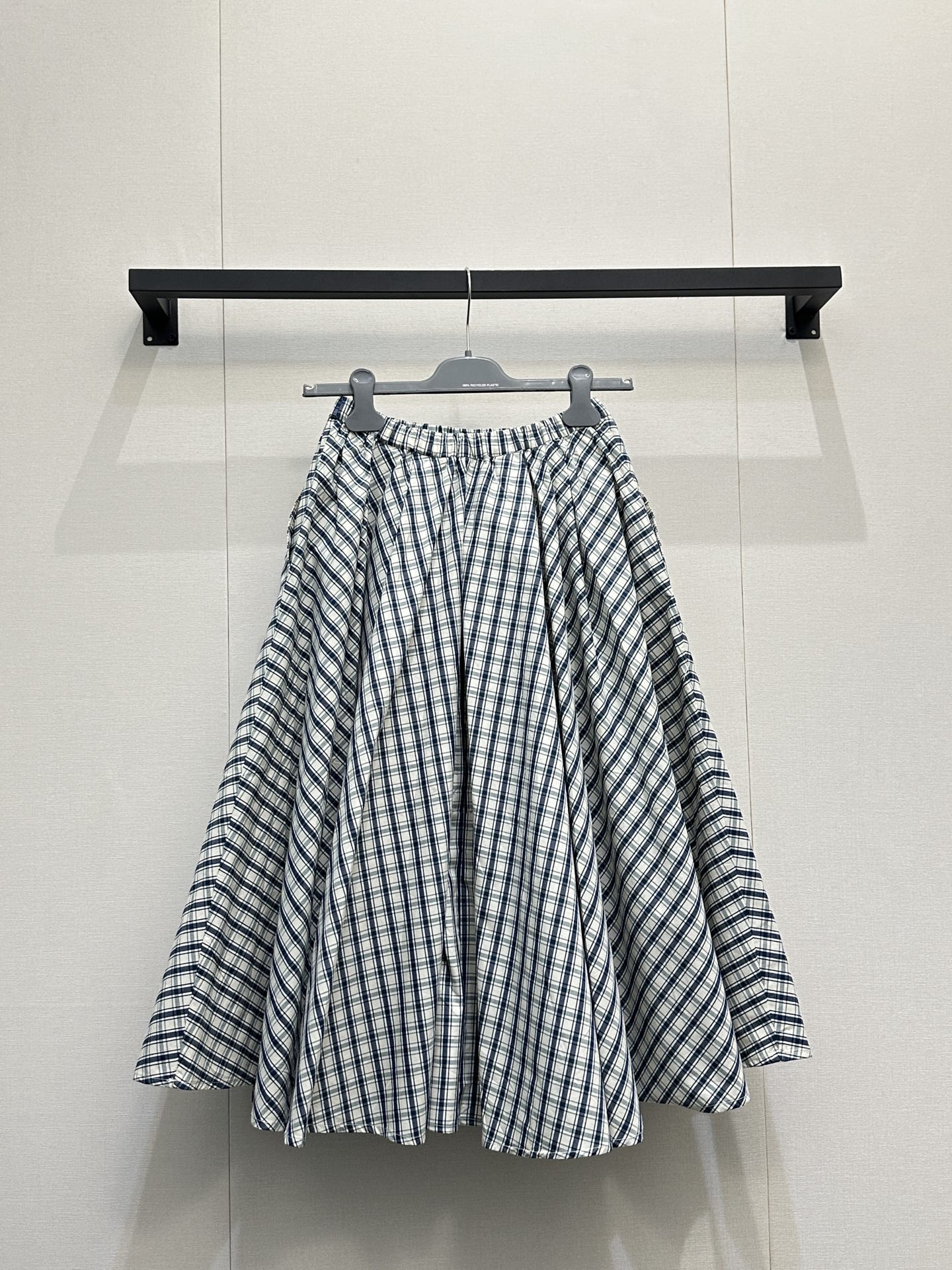 프라다(PRADA) 체크 벨트 플레어 스커트 의류