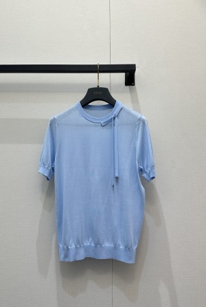 디올(DIOR) 리본 디테일 실크 니트 의류