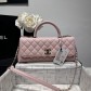 Chanel 샤넬 26P Coco handle 코코핸들 가로형 라이트 핑크 (샴페인 골드) 가방