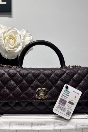Chanel 샤넬 Coco handle 26P 코코핸들 가로형 커피 브라운 (샴페인 골드) 가방