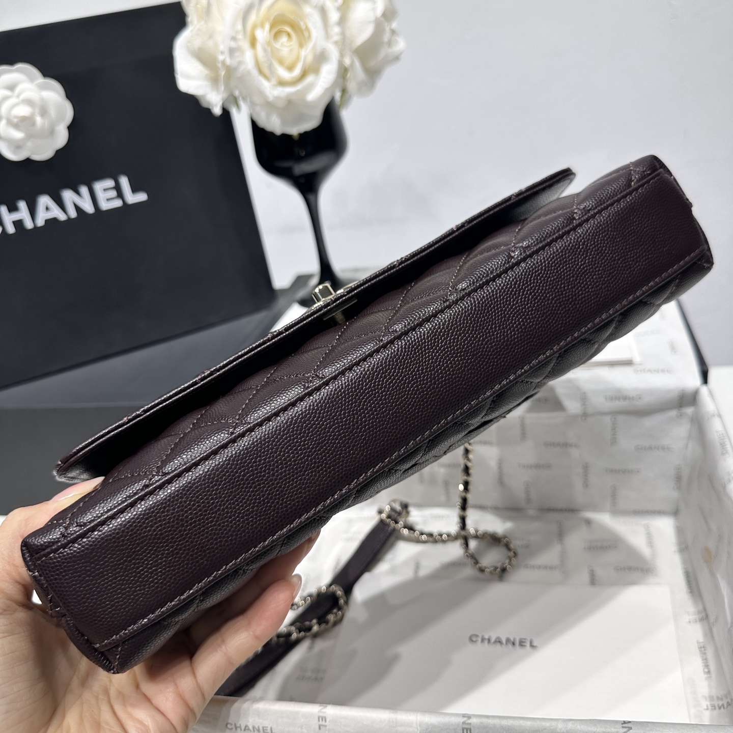 Chanel 샤넬 Coco handle 26P 코코핸들 가로형 커피 브라운 (샴페인 골드) 가방