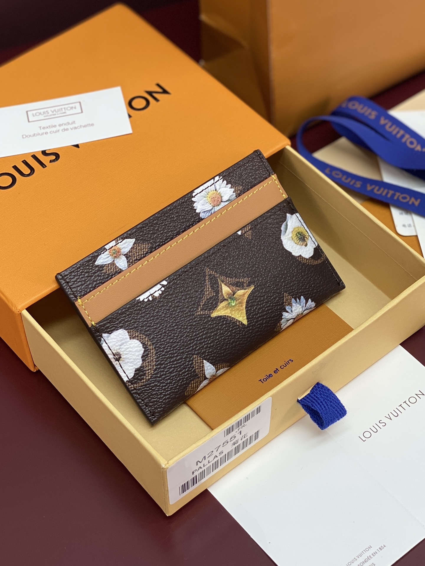LV 루이비통 M27551 데이지 플라워 더블 카드 홀더 지갑