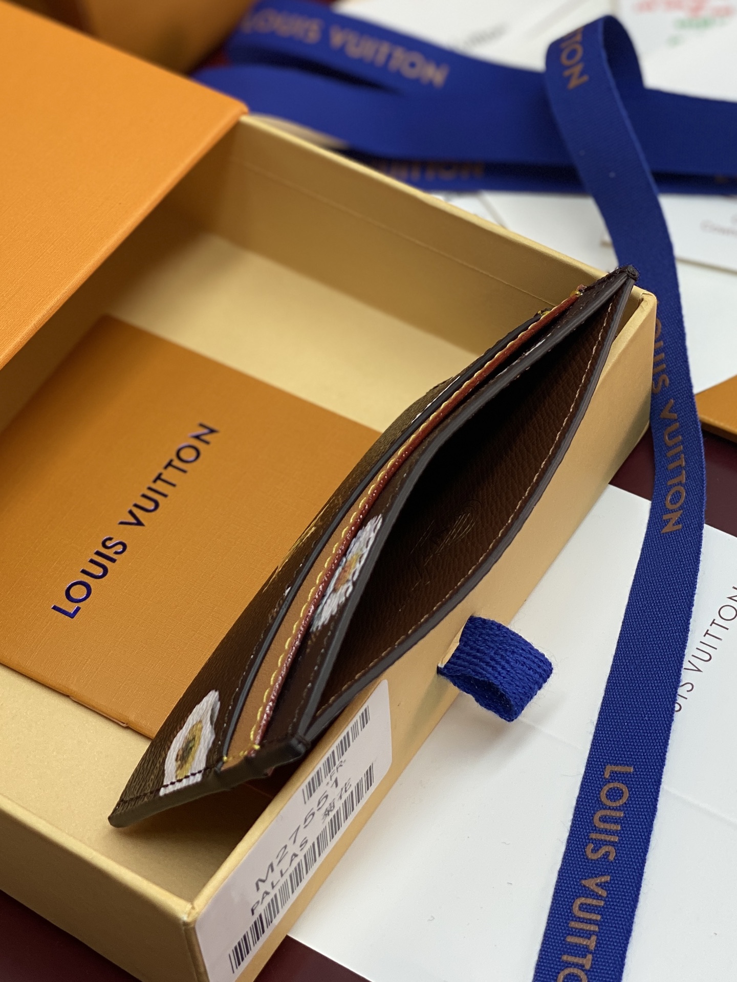 LV 루이비통 M27551 데이지 플라워 더블 카드 홀더 지갑