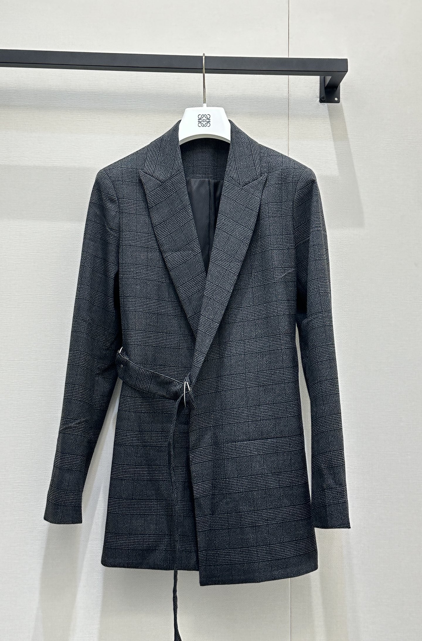 로에베(LOEWE) 언밸런스 체크 수트 자켓 의류