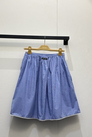 미우미우(MIU MIU) 체크 레이스 미디 스커트 의류