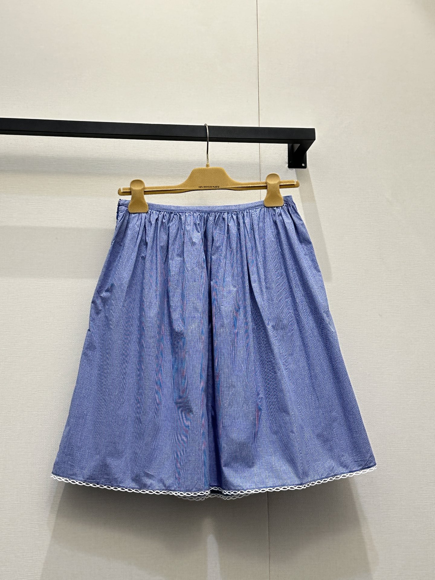 미우미우(MIU MIU) 체크 레이스 미디 스커트 의류