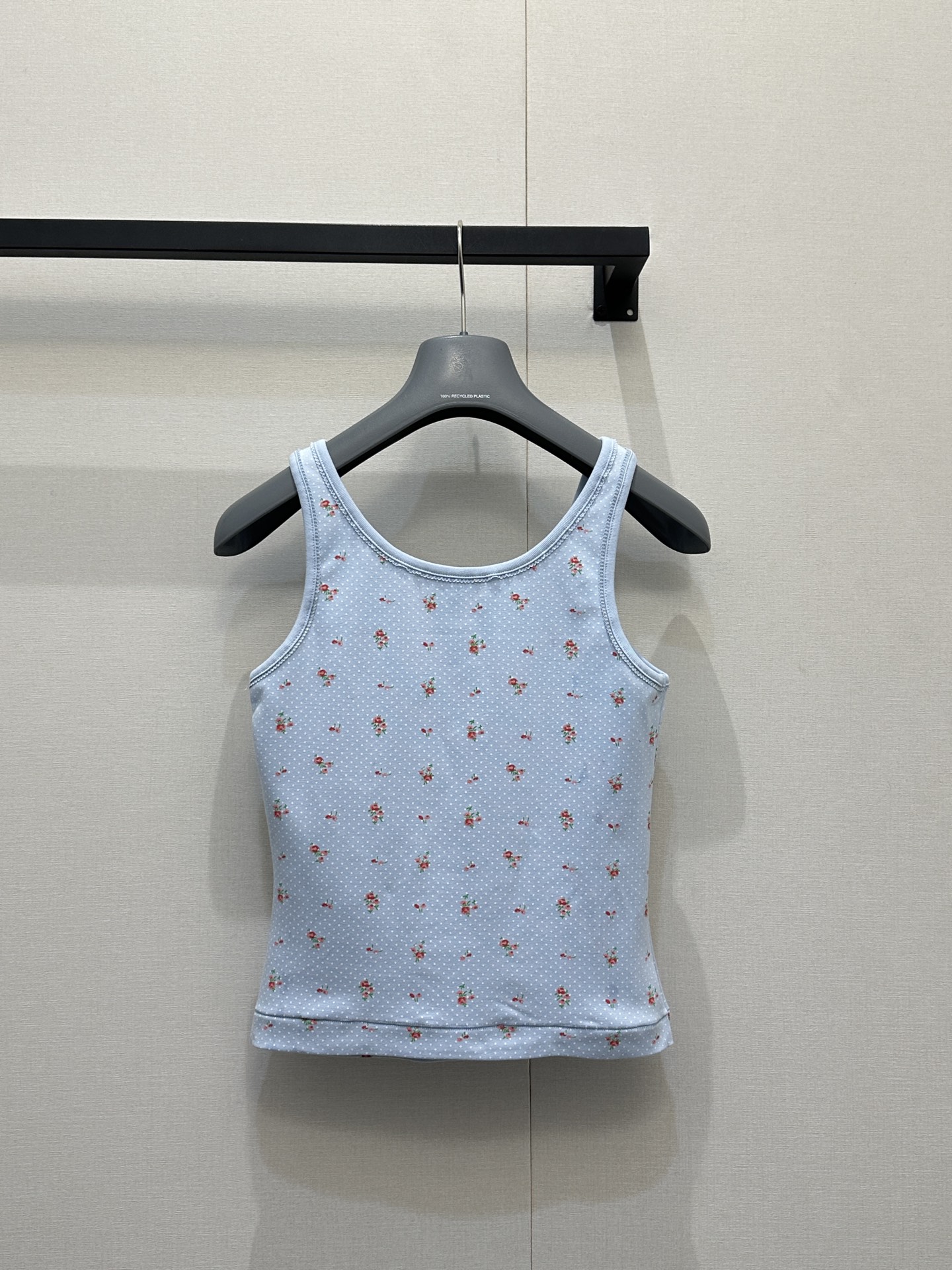 프라다(PRADA) 플로럴 리브 슬리브리스 의류