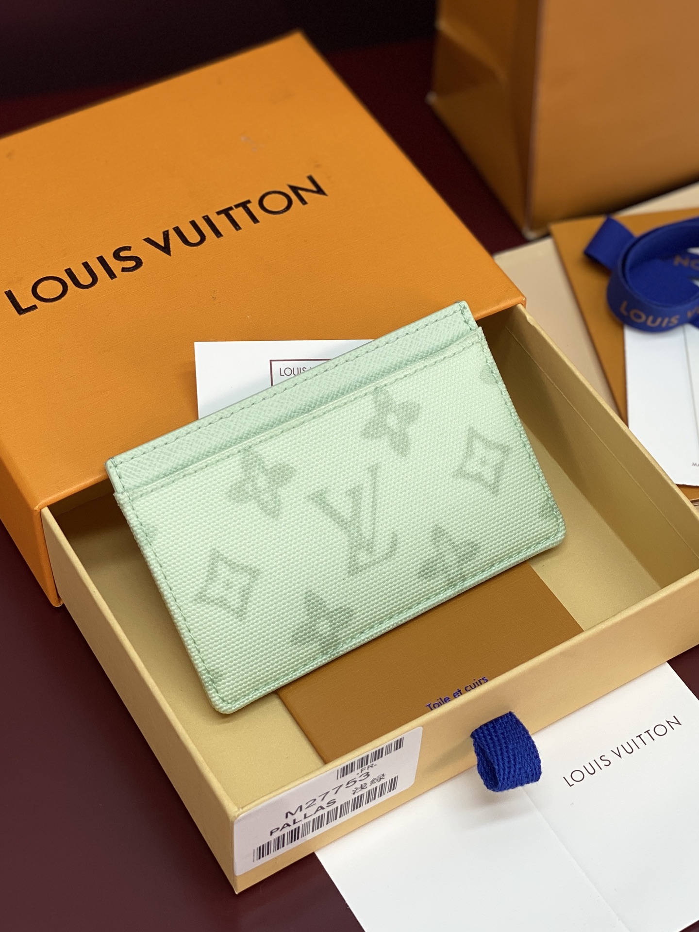 [LV] 루이비통 M27756 모노그램 라이트 그린 카드 홀더 지갑