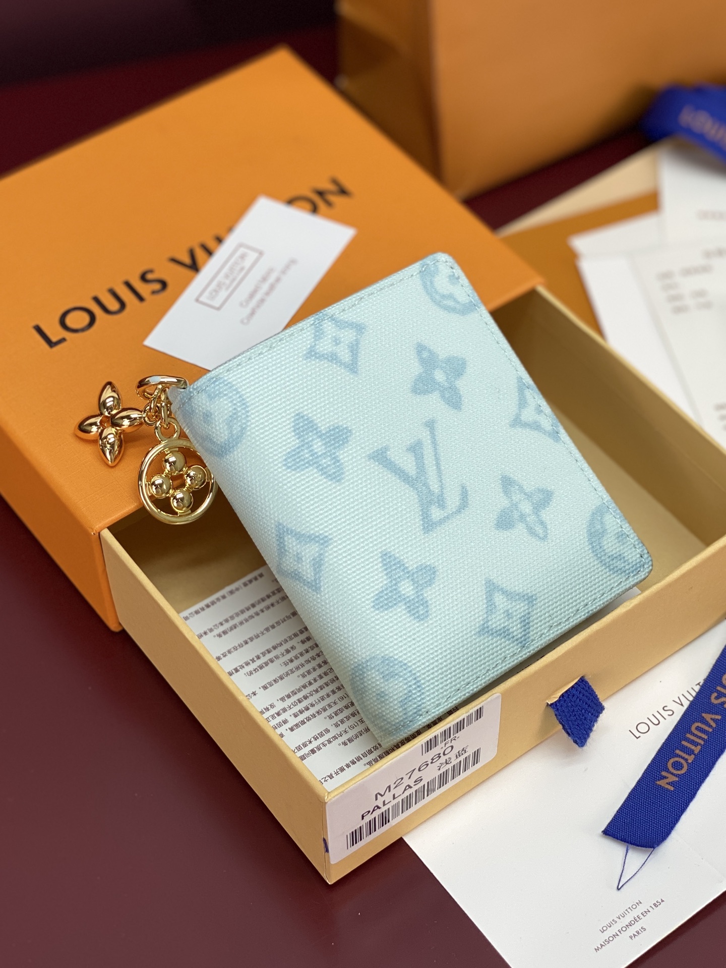 [LV] 루이비통 M27680 참스 라이트 블루 포켓 월릿 지갑