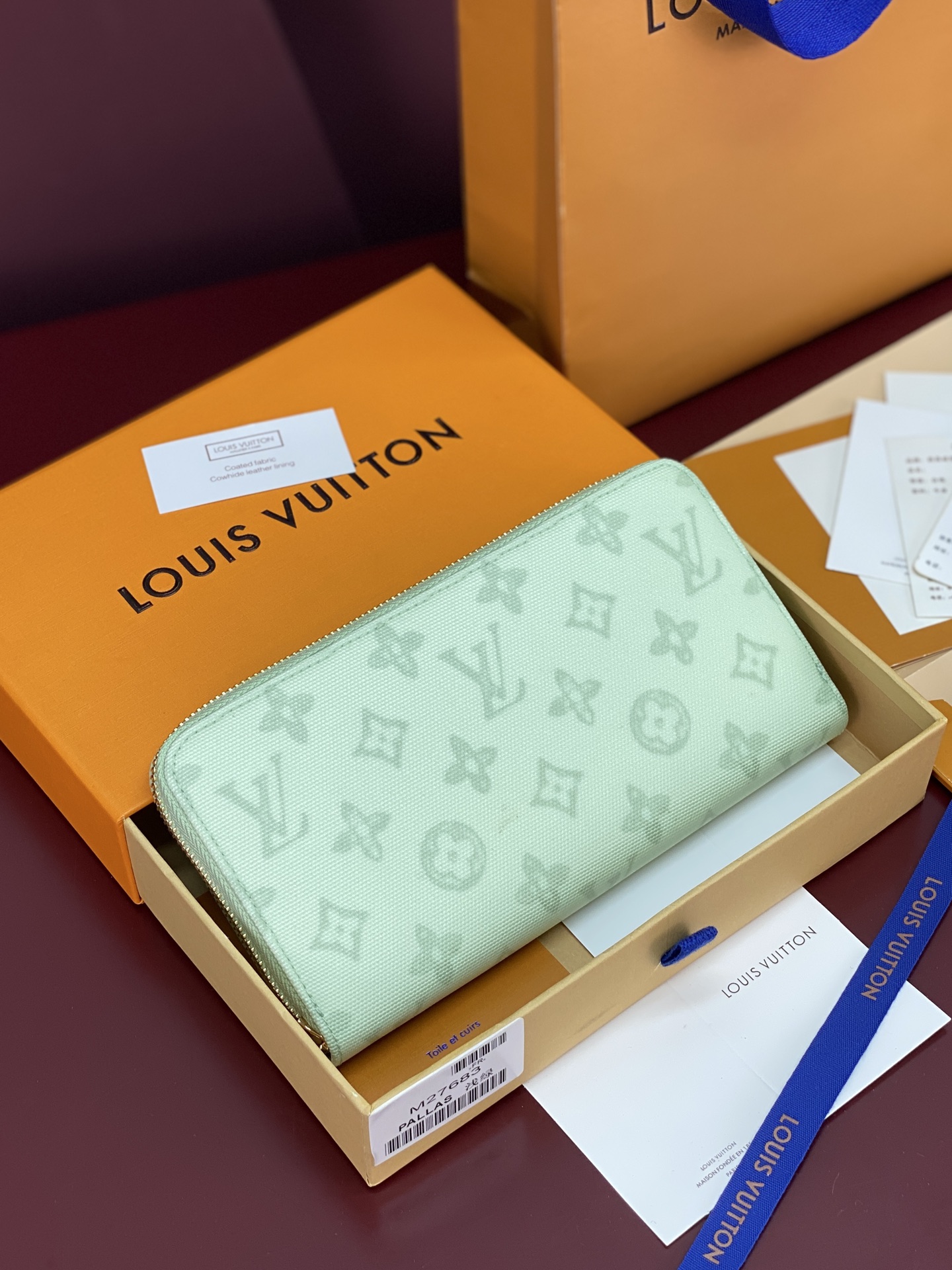 [LV] 루이비통 M27683 Zippy Wallet 지피 월릿 라이트 그린 (130주년 특별판) 지갑