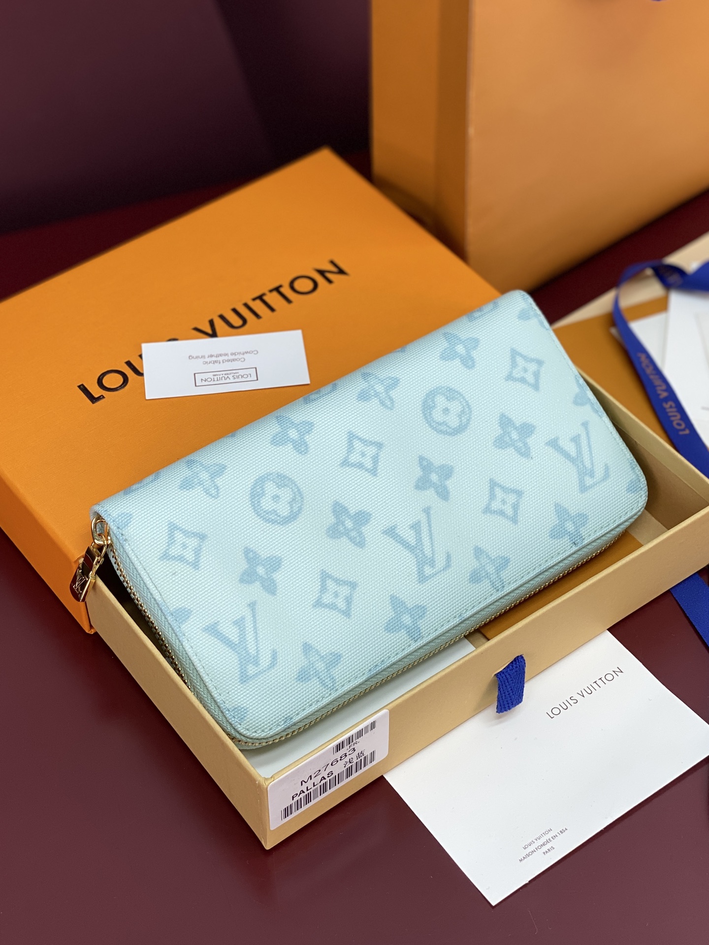 [LV] 루이비통 M27683 지피 월릿 라이트 블루 (130주년 특별판) 지갑