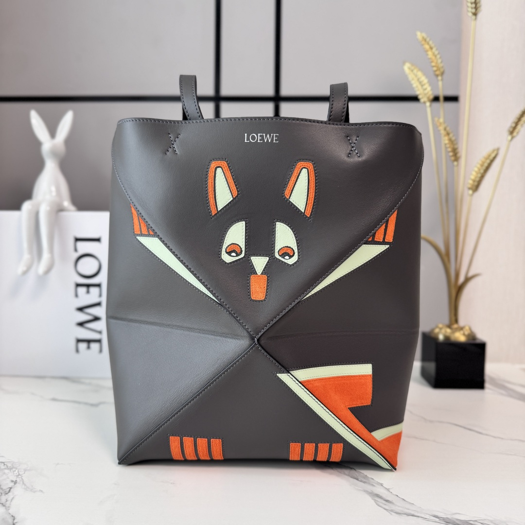 [LOEWE] 로에베 052614 퍼즐 폴드 토트 스몰 (프린지 캣 에디션) 가방