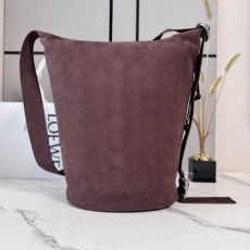 [LOEWE] 로에베 652560 룹(Loop) 버킷백 누벅 레더 숄더백 가방