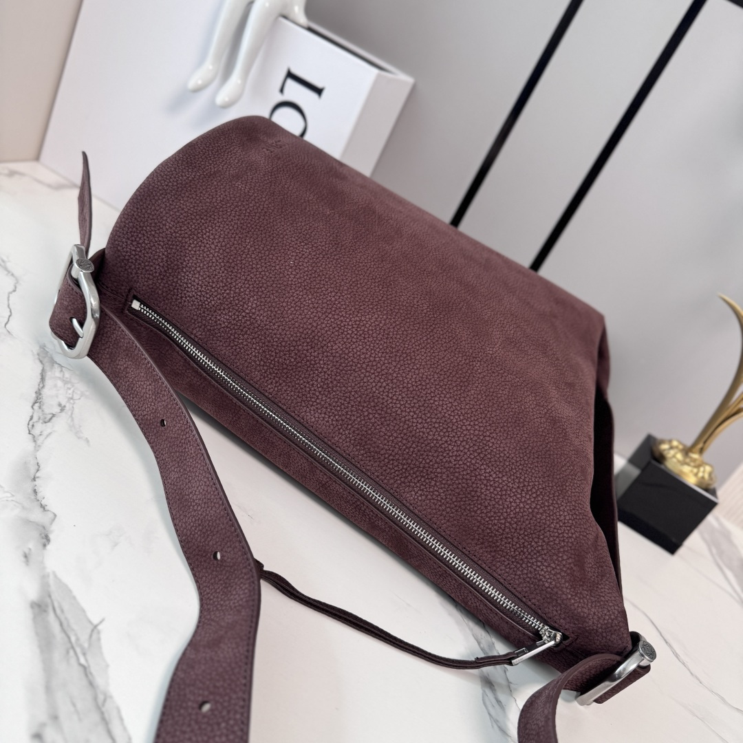 [LOEWE] 로에베 652560 룹(Loop) 버킷백 누벅 레더 숄더백 가방