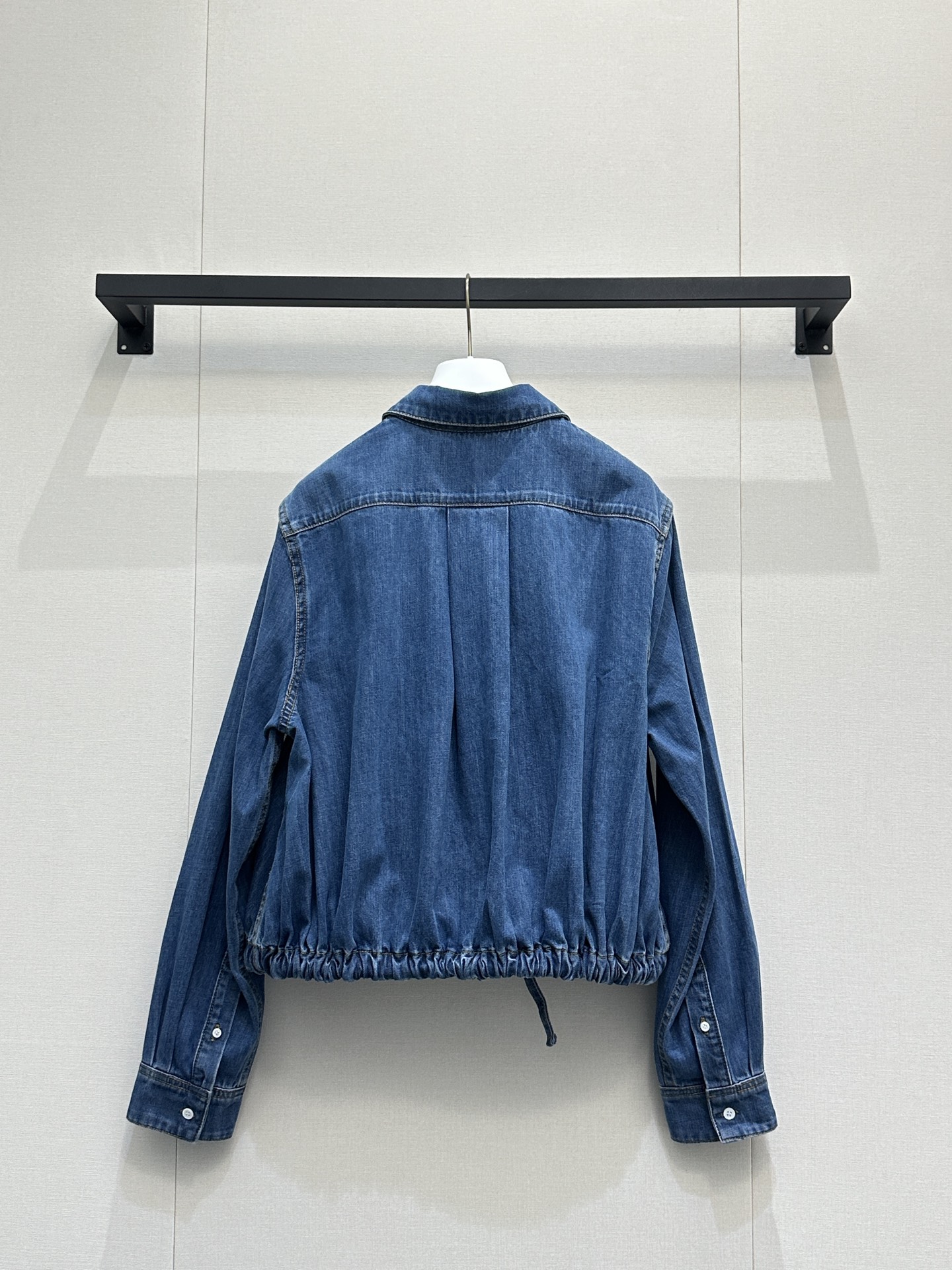 로에베(LOEWE) 드로스트링 크롭 데님 셔츠 의류