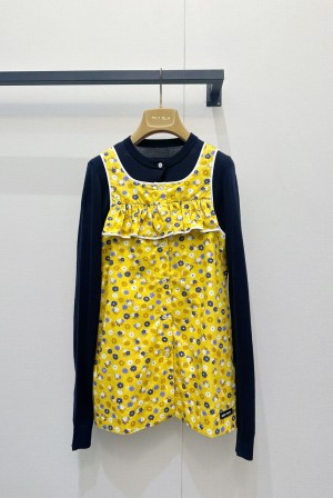 미우미우(MIU MIU) 레이어드 플로럴 원피스 의류