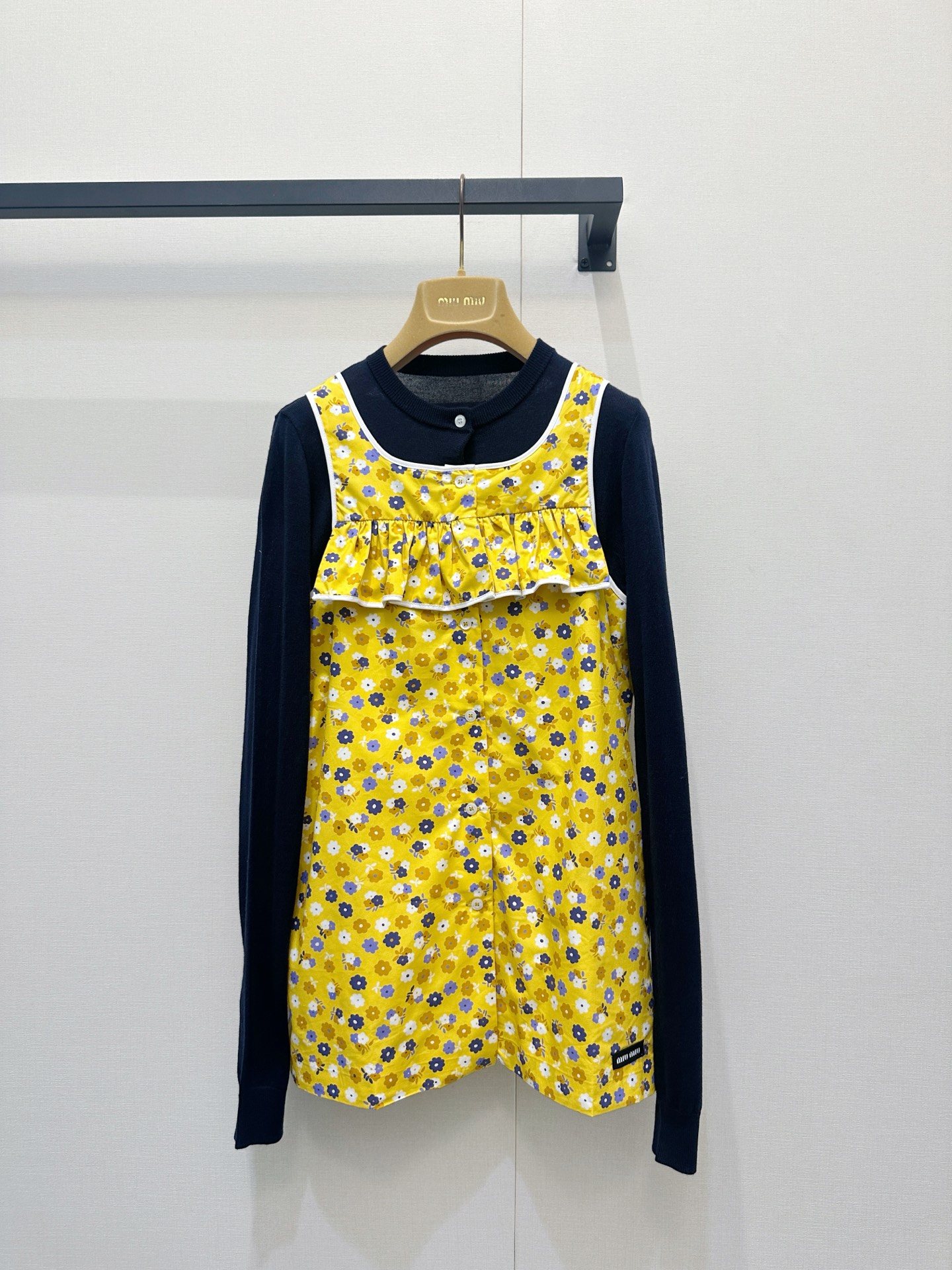 미우미우(MIU MIU) 레이어드 플로럴 원피스 의류