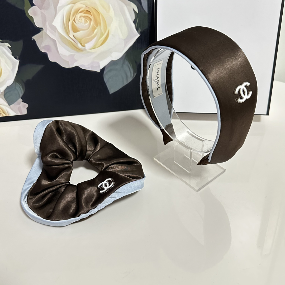 샤넬(CHANEL) 헤어밴드+스크런치 세트 악세사리