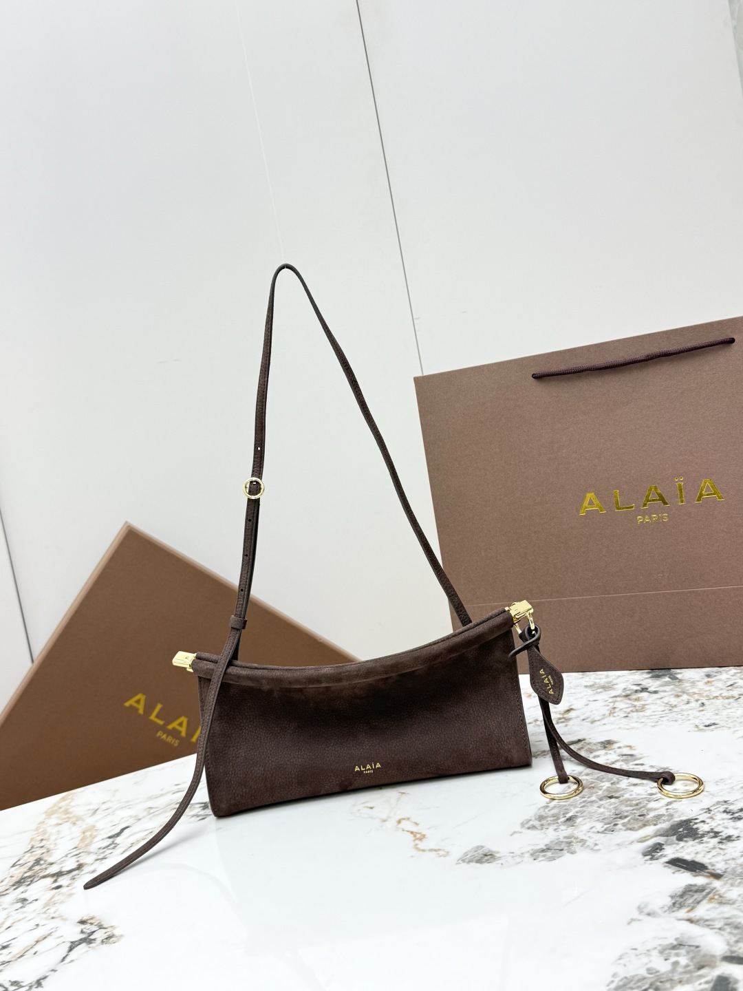 [ALAIA] 알라이아 A1430 르 클릭(Le Click) 백 - 스몰 (스웨이드 벨벳) 숄더백 가방