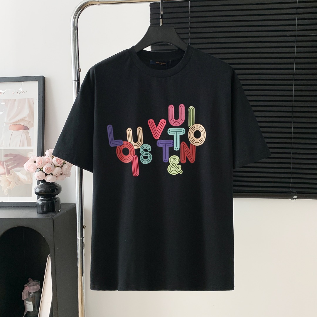 루이비통(LV) 로고 프린트 반팔 티셔츠 의류