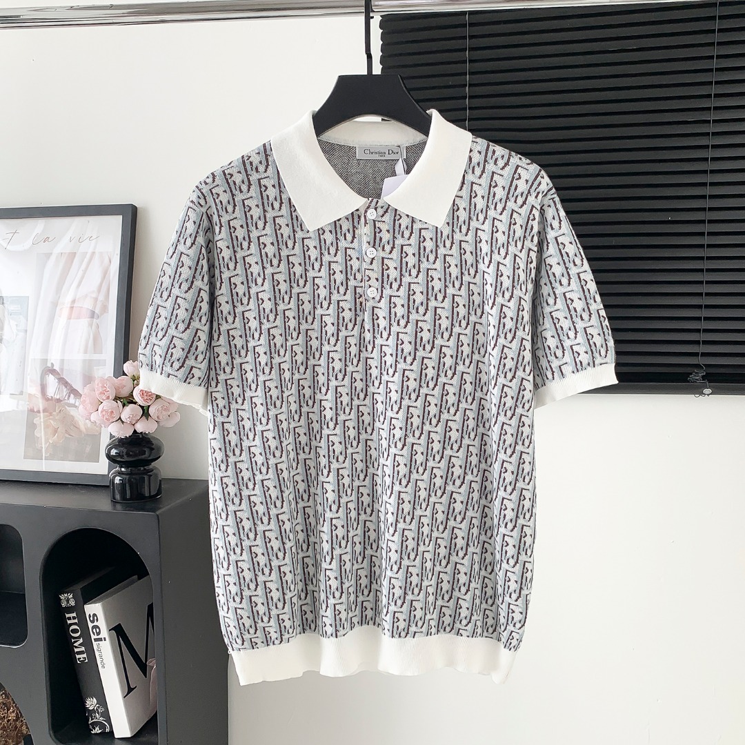디올(DIOR) 니트 폴로 반팔 티셔츠 의류