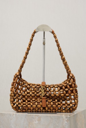 [YSL] 생로랑 LE 5A7 우드 비드 호보백 숄더백 가방