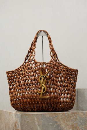 [YSL] 생로랑 이카르(ICARE) 우드 비드 쇼퍼백 숄더백 가방